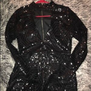 Shorts Sequins Romper NYE